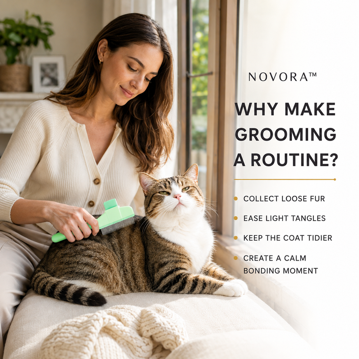 Novora pet deshedding comb color options