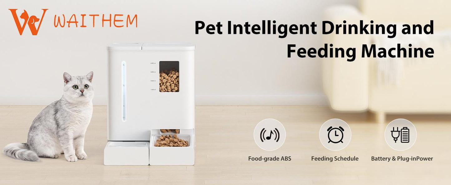 WiFi Automatic Pet Feeder &amp; Waterer 2-in-1