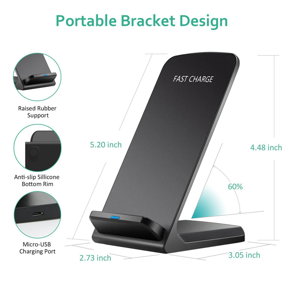 Qi Fast Wireless Charging Pad &amp; Stand