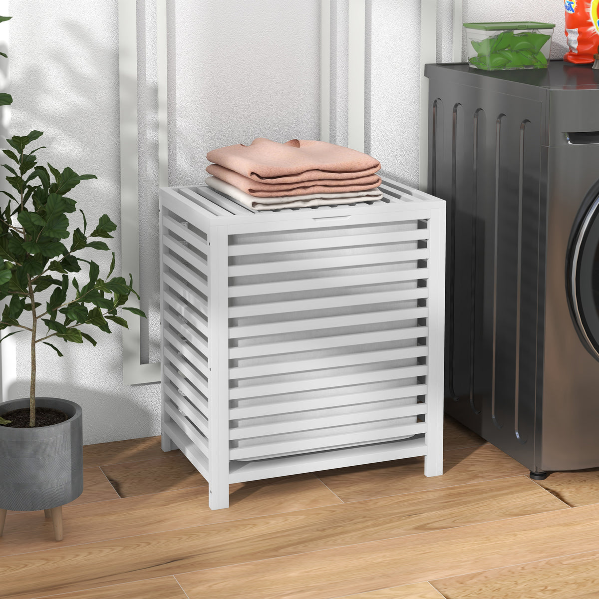 Novora Bamboo Laundry Hamper With Lid