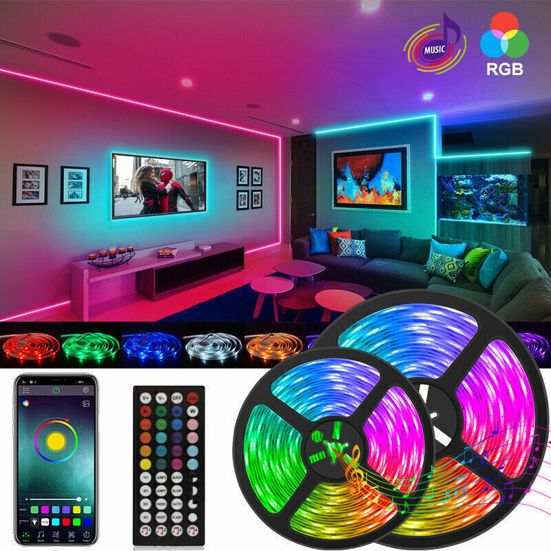 Bluetooth RGB LED Strip Lights for TV &amp; Room