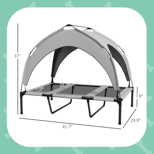 Novora elevated outdoor dog bed with canopy