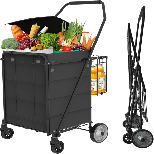 Novora Rolling Utility Cart With Waterproof Bag