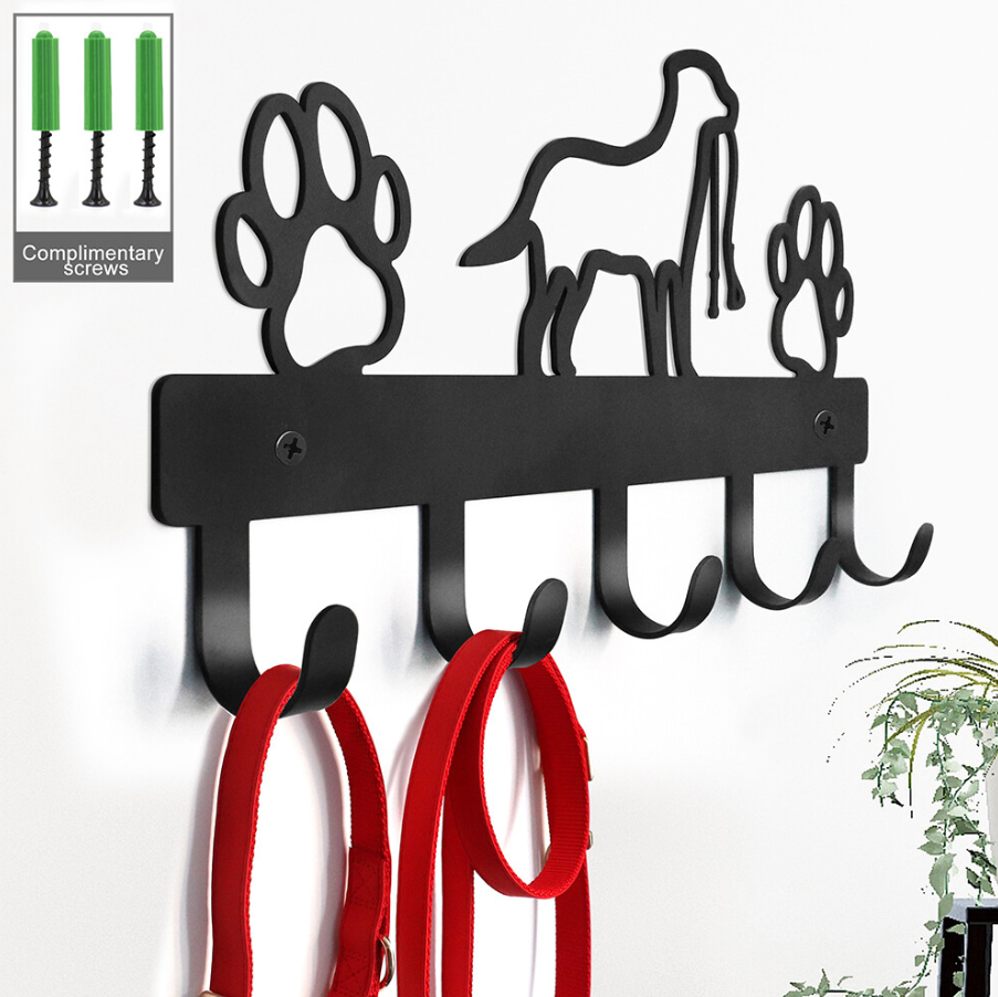 5-hook wall-mounted key holder main view