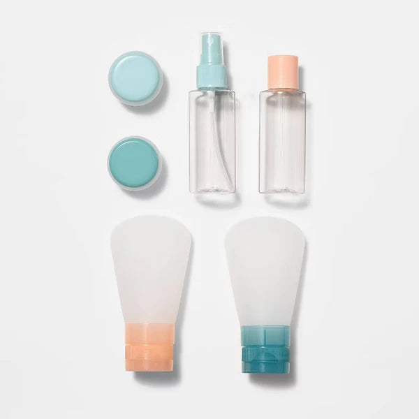 7-Piece Travel Bottle Set in pouch
