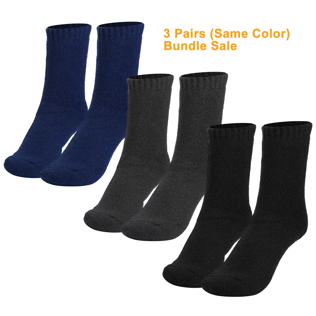 Novora Warm Wool Socks 3-Pack for men