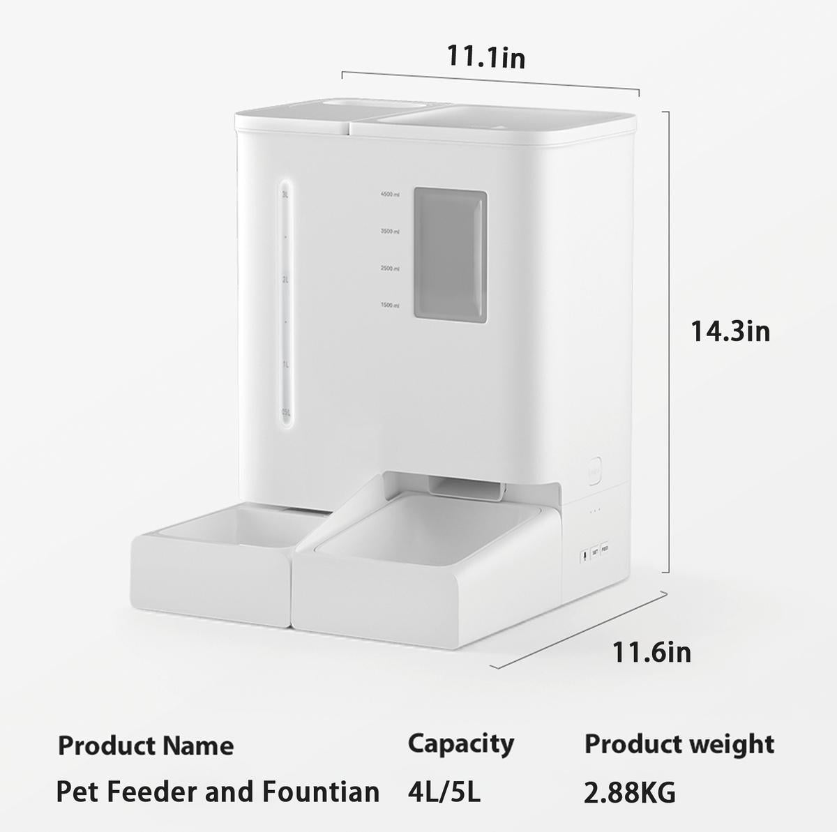 WiFi Automatic Pet Feeder &amp; Waterer 2-in-1