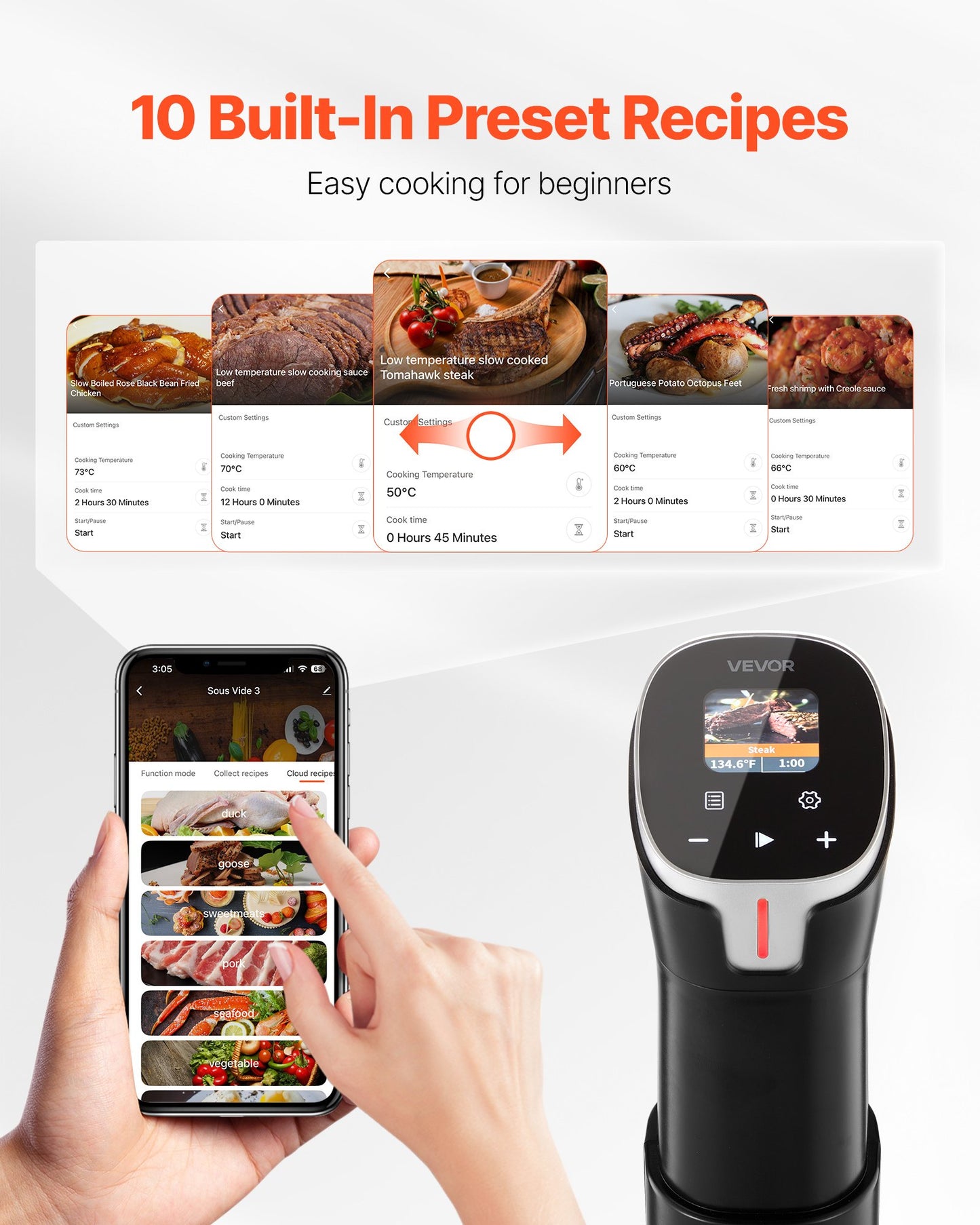 WiFi Sous Vide Precision Cooker, 1100W