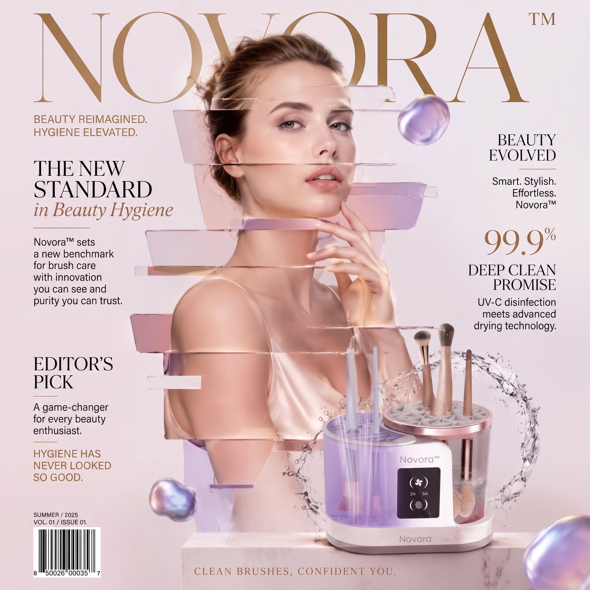 Novora 4-in-1 Sonic Makeup Brush Cleaner and Dryer