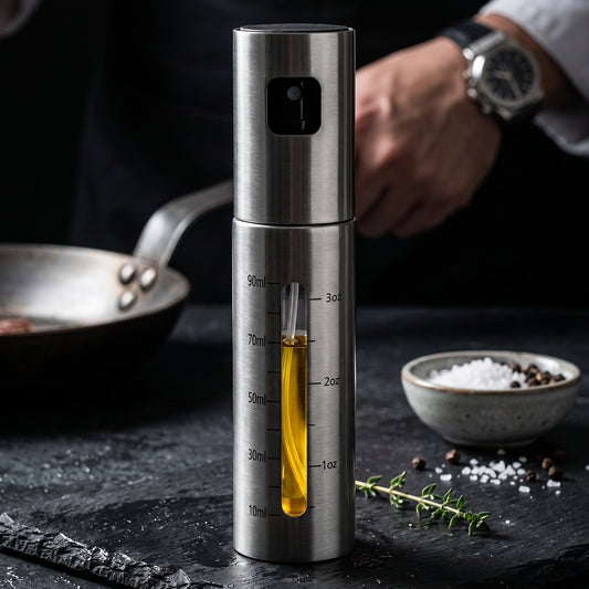 Novora™ Kitchen Oil Sprayer Bottle — Visual Scale Mister for Cooking, BBQ & Air Fryer