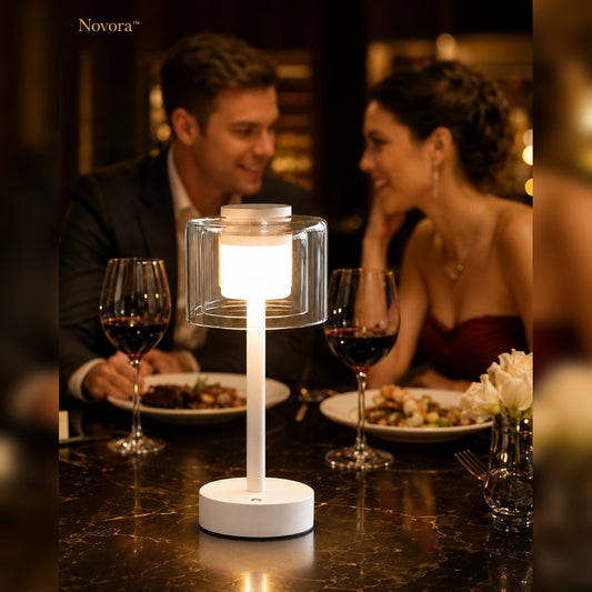 Novora LumaGlow rechargeable touch table lamp romantic dining