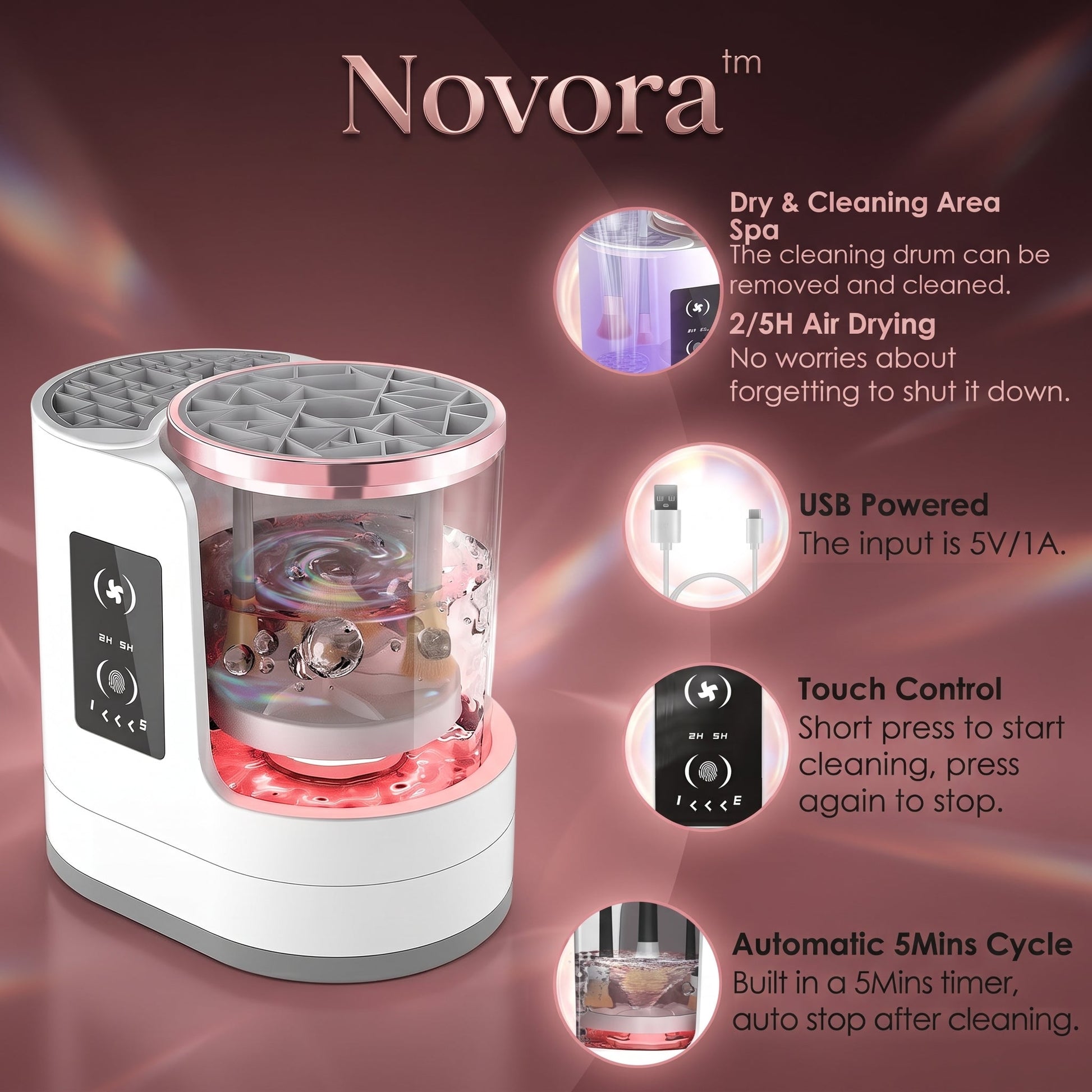 Novora makeup brush cleaner storage stand