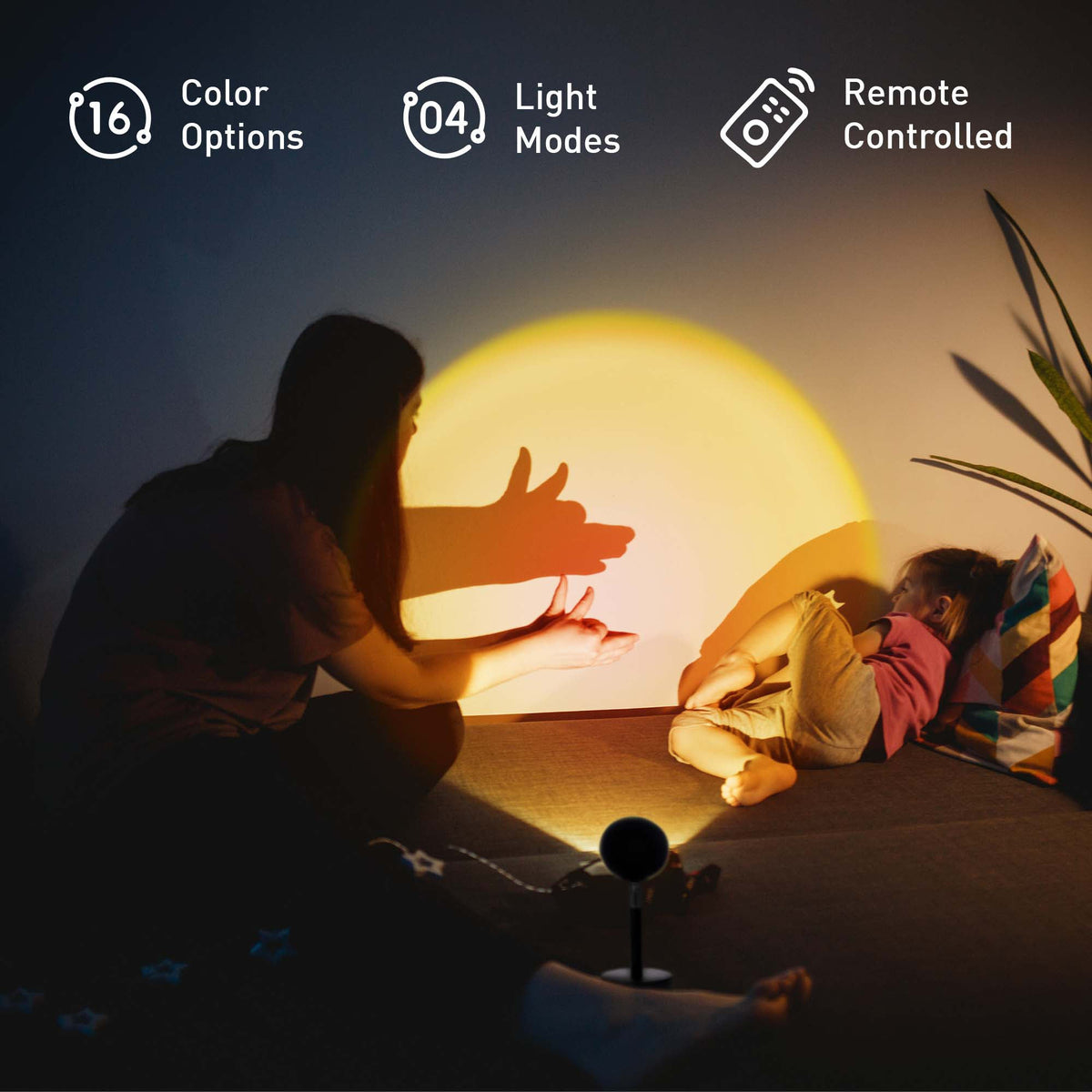 Pursonic Sunset Projector Lamp glowing colors