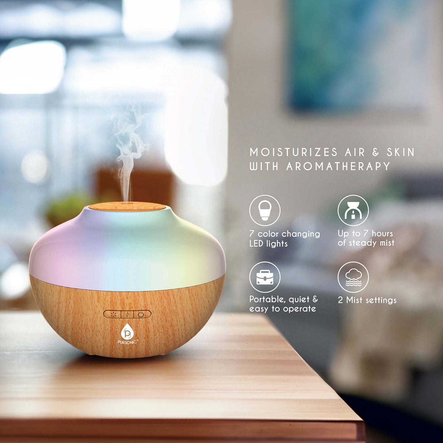 Pursonic Essential Oil Aroma Diffuser mist