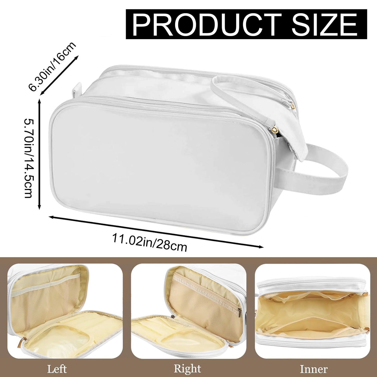 Hanging Travel Toiletry Bag interior detail