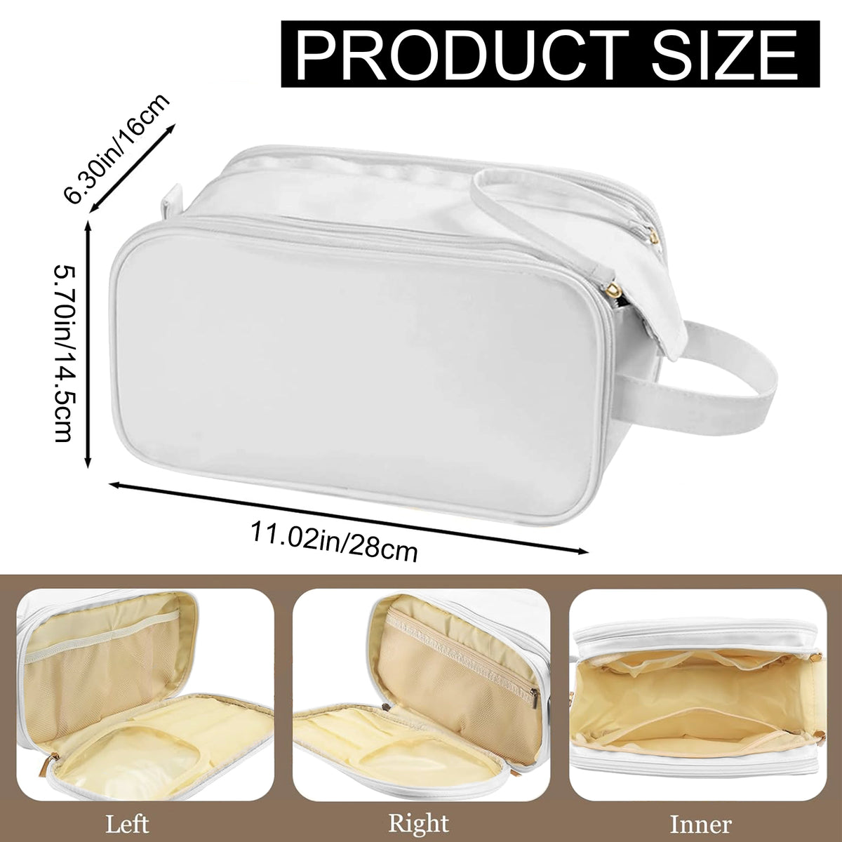Hanging Travel Toiletry Bag interior detail