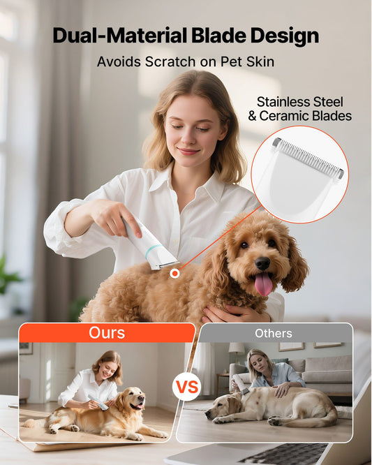 Novora 4-in-1 rechargeable dog grooming clipper kit
