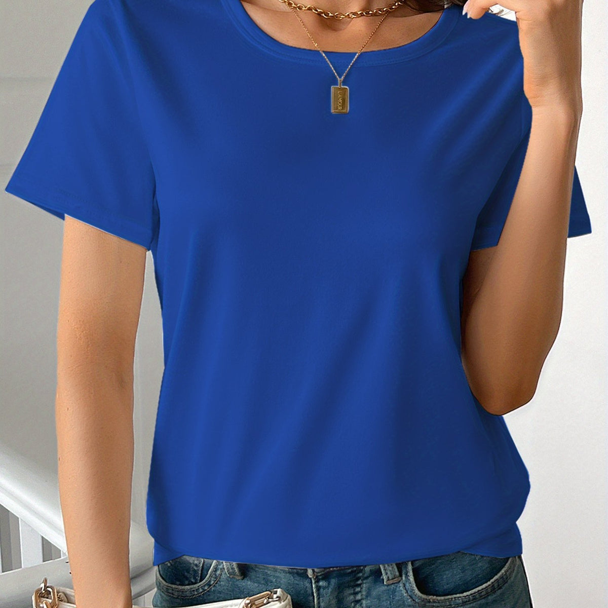 Novora Round Neck Sport T-Shirt for women, blue