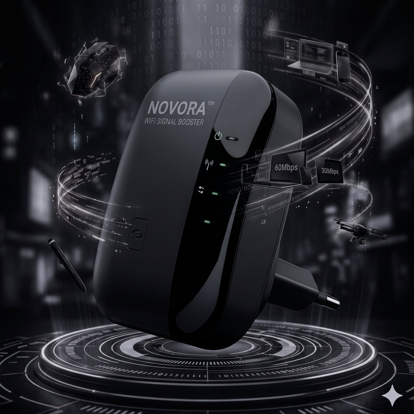 Novora™ WiFi Signal Booster for Home — Plug-In Range Extender