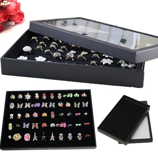 Jewelry ring organizer tray full view