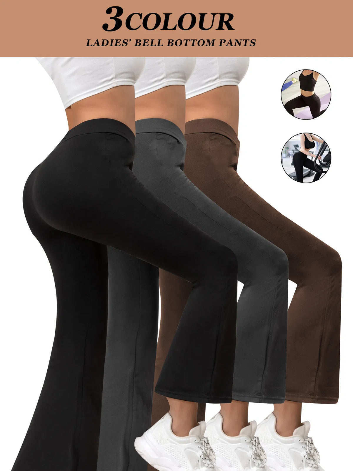 Novora Butt-Lifting Flare Yoga Pants 3-Pack