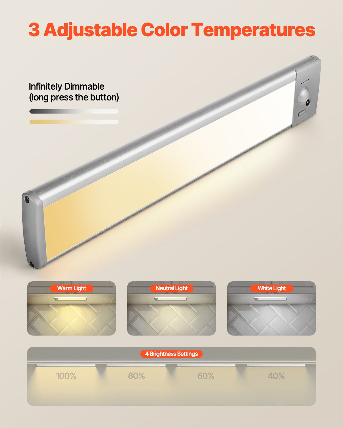 Under-Cabinet LED Lighting Set, 5-Piece
