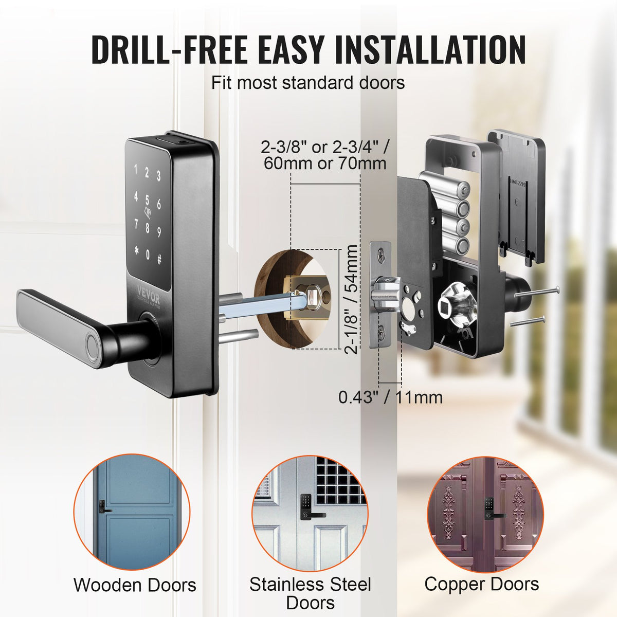 5-in-1 Smart Door Lock with Fingerprint &amp; Keypad