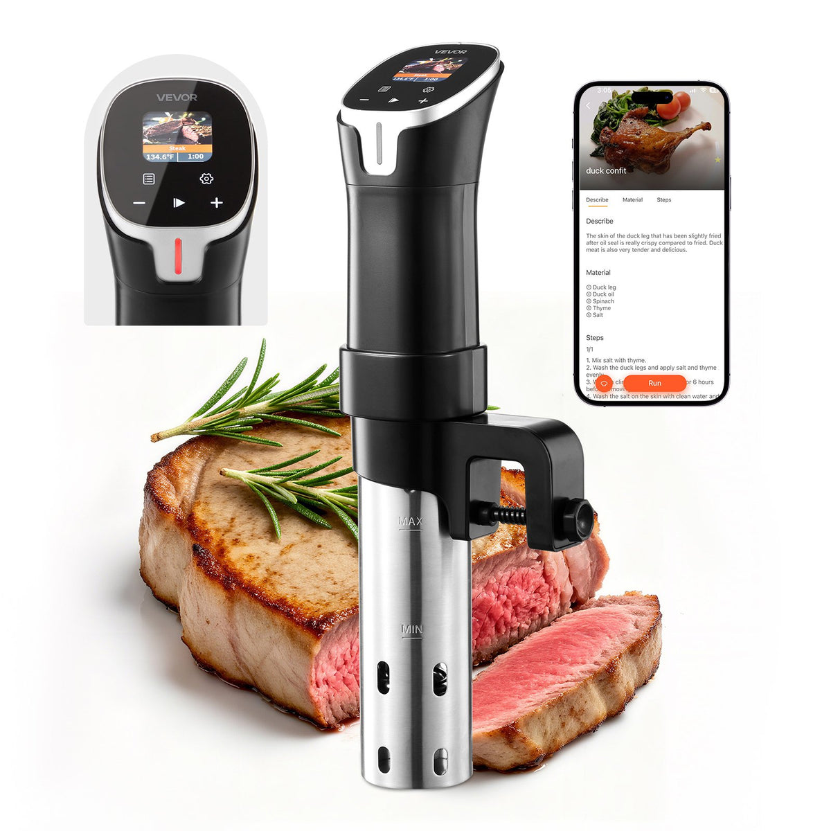 WiFi Sous Vide Precision Cooker, 1100W