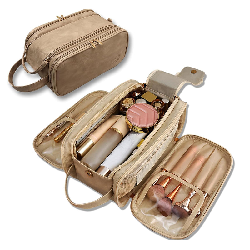 Waterproof Hanging Toiletry Bag hanging open