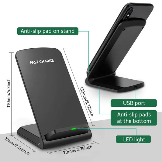 Qi Fast Wireless Charging Pad &amp; Stand