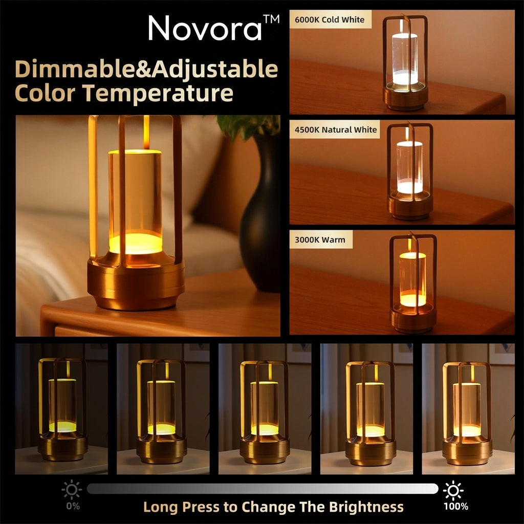 Novora Lantern light on dinner table evening