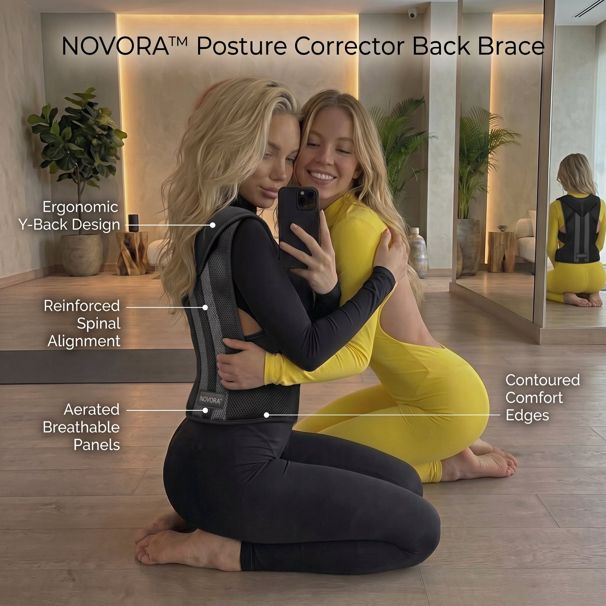 Novora posture corrector back brace for men and women