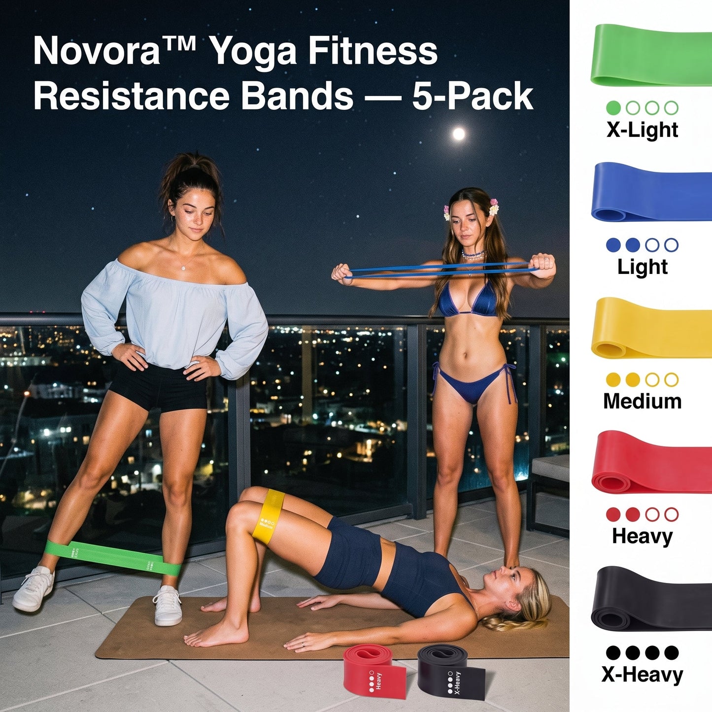 Novora resistance loop bands door anchor attachment