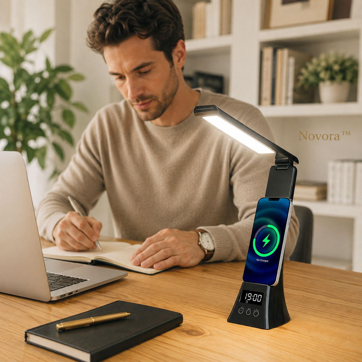 Pursonic 3-in-1 LED Desk Lamp with wireless charging