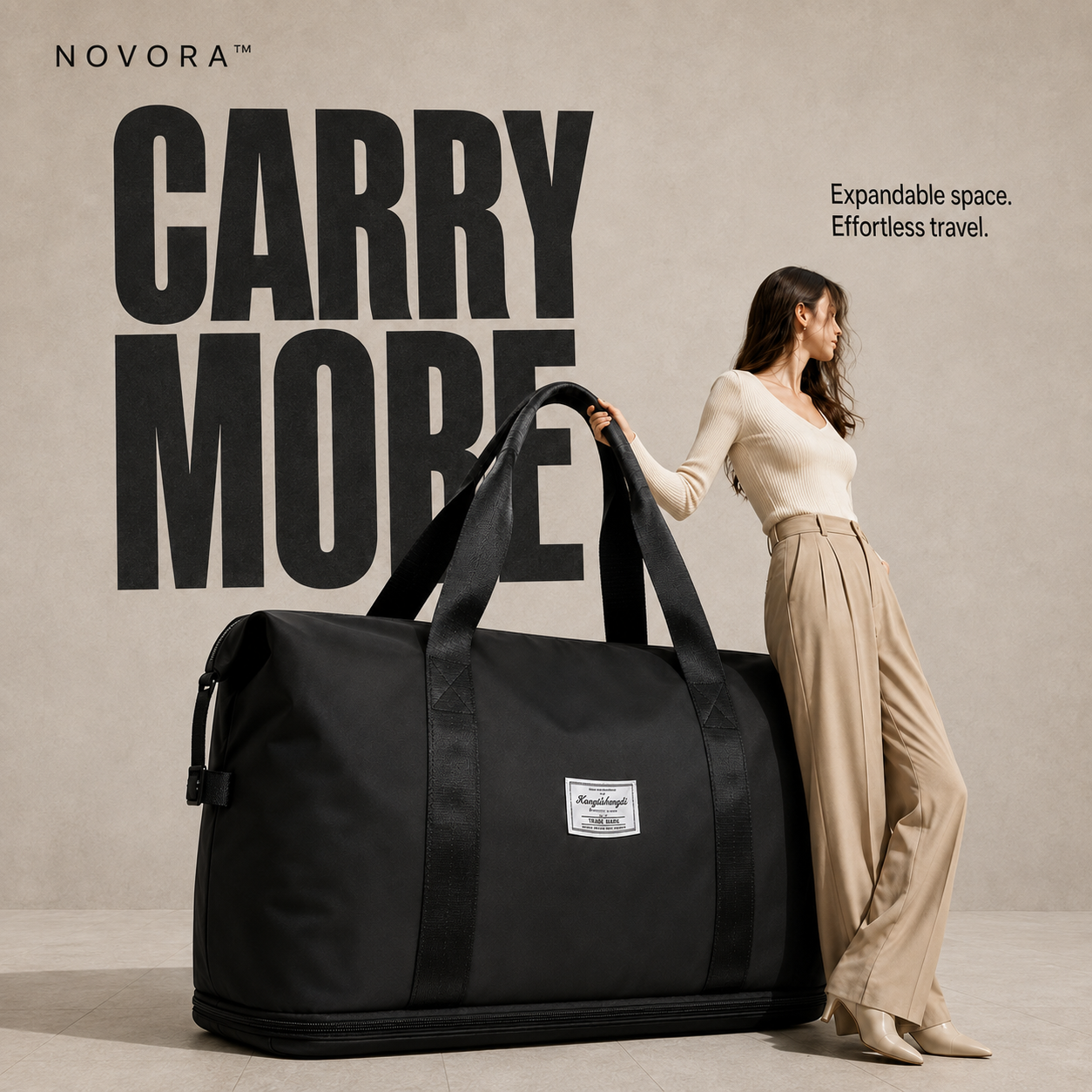 Novora Expandable Weekender Duffel waterproof travel bag