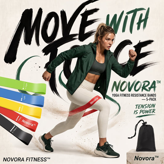 Novora resistance loop bands 5-pack home gym yoga